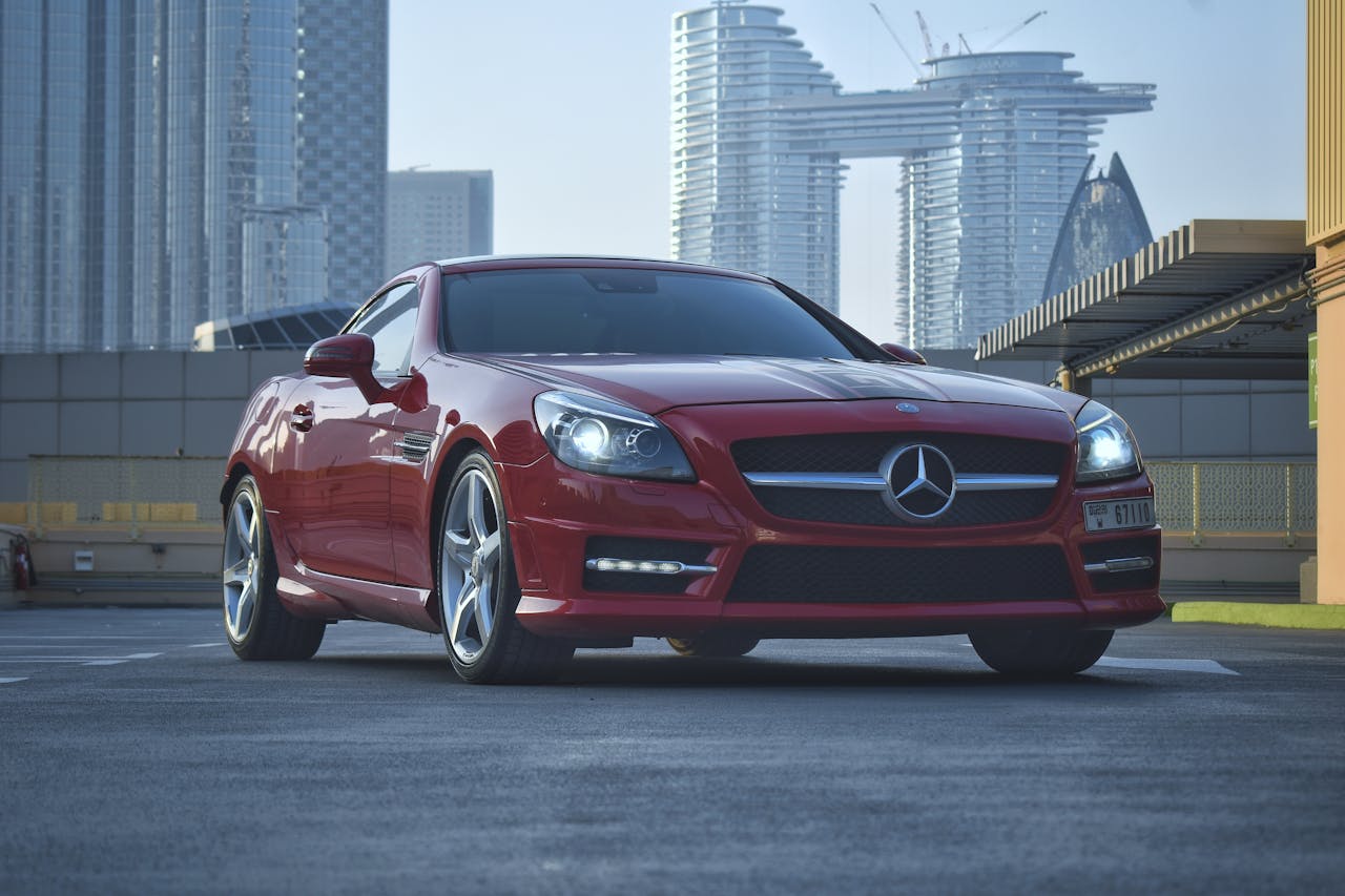 red Mercedes-Benz